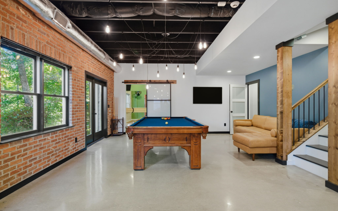 Industrial Basement Design in Atlanta Homes